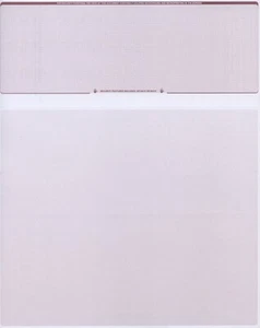 250 Blanko Scheck Einsteckpapier - Karo oben - Burgundy Diamond - Bild 1 von 6