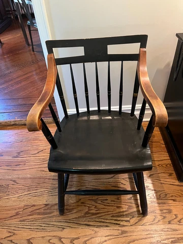 Vintage Nichols and Stone Harvard University Scholar's Windsor Armchair Cover