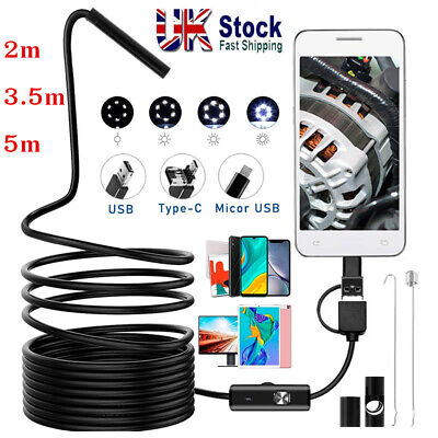 5.5mm USB Endoscope Borescope Inspection Tube HD Camera For Android Phone NEW • 7.58£