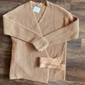 Free People Belted Knit Wrap Sweater - Size Small (NWT)- Retail $120 - Picture 1 of 8
