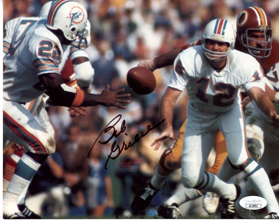 Bob Griese Signed 8x10 Photo Miami Dolphins Autograph HOF COA JSA Auto - Image 1 of 1