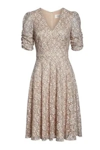 NWT Eliza J 12 Large Blush Pink Lace Romantic Spring Evening Wedding Flare Dress - Picture 1 of 8