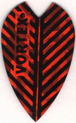 Red and Black VORTEX Dart Flights: 3 per set