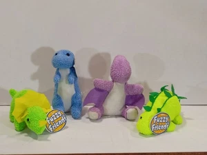 Juego de 4 peluches de dinosaurio Fuzzy Friends de 6,5" #R11 - Imagen 1 de 6
