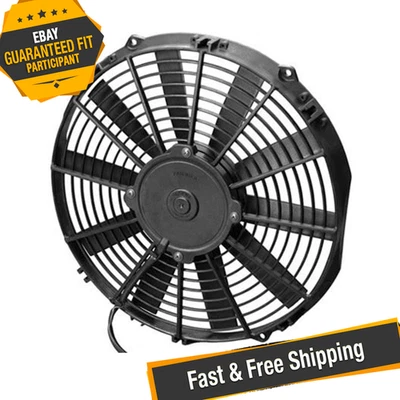 SPAL 30100384 12.00" Low Profile Pusher Fan with Straight Blades, 12V - Image 1 of 4