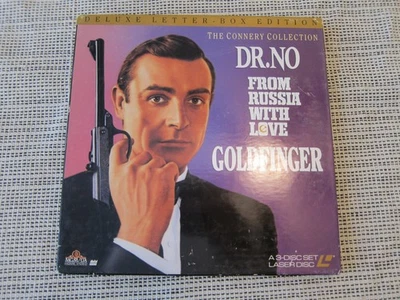 James Bond Connery Collection Laserdisc Dr. No Russia Love Goldfinger - 3 Discs - Image 1 of 4