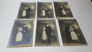 Vintage Germany Postcard Lot Series Of 6 " muss i denn zum stadtele hinaus "P47  - Picture 1 of 12