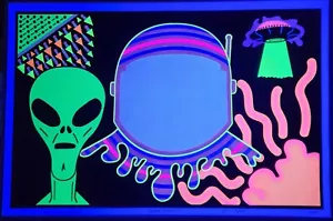 Limited Edition Spaceman Alien Blacklight Poster "First Run 1/250" Psychedelic - Picture 1 of 4