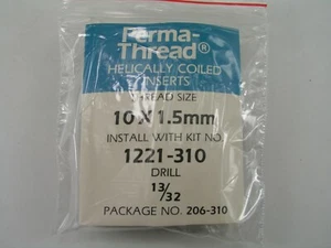 Insertos de reparación de rosca 10M-1,50, rosca Perma - Imagen 1 de 2