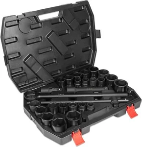 02499A 3/4-Inch-Drive Jumbo Master Impact Socket Set, SAE and Metric 27 pcs - Picture 1 of 9