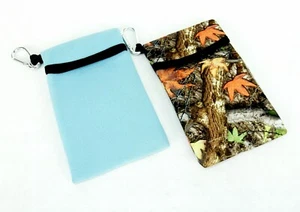 Mikrofasertasche mit Karabiner, Gerätehalter, Zubehör, blau oder Herbsttarn - Bild 1 von 8