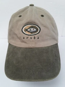 Baseballkappe Aruba Fisch bestickt khaki/salbeigrüner Riemen hinten/Golfmütze - Bild 1 von 7