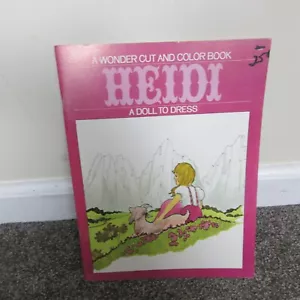 Heidi Paper Dolls A Wonder Cut And Color Books 1971 Uncut - Picture 1 of 6