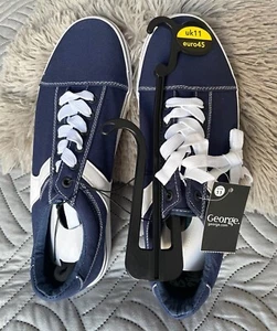 Mens George Blue Laced Mens Trainers size 11 New - Picture 1 of 5