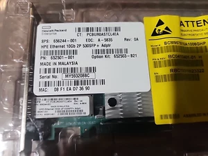 652501-001 656244-001 652503-B21 HPE 530SFP+ 10GB Dual Port Adapter New Seled - Picture 1 of 8