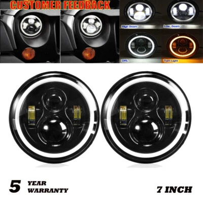 Faros LED redondos de 7 pulgadas alto/bajo sellados con DRL para GMC Sprint/K2500 Suburban Foto 1 de 4