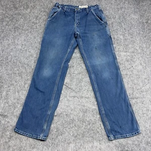 Carhartt FR Jeans Mens 32x34 Blue Denim Carpenter Workwear Denim Cat 2 NFPA2112 - Picture 1 of 23
