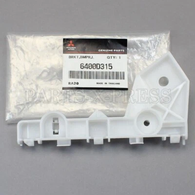 NEW GENUINE OEM MITSUBISHI MIRAGE WHITE LEFT FRONT BUMPER WHITE BRACKET 6400D315 - Image 1 of 4
