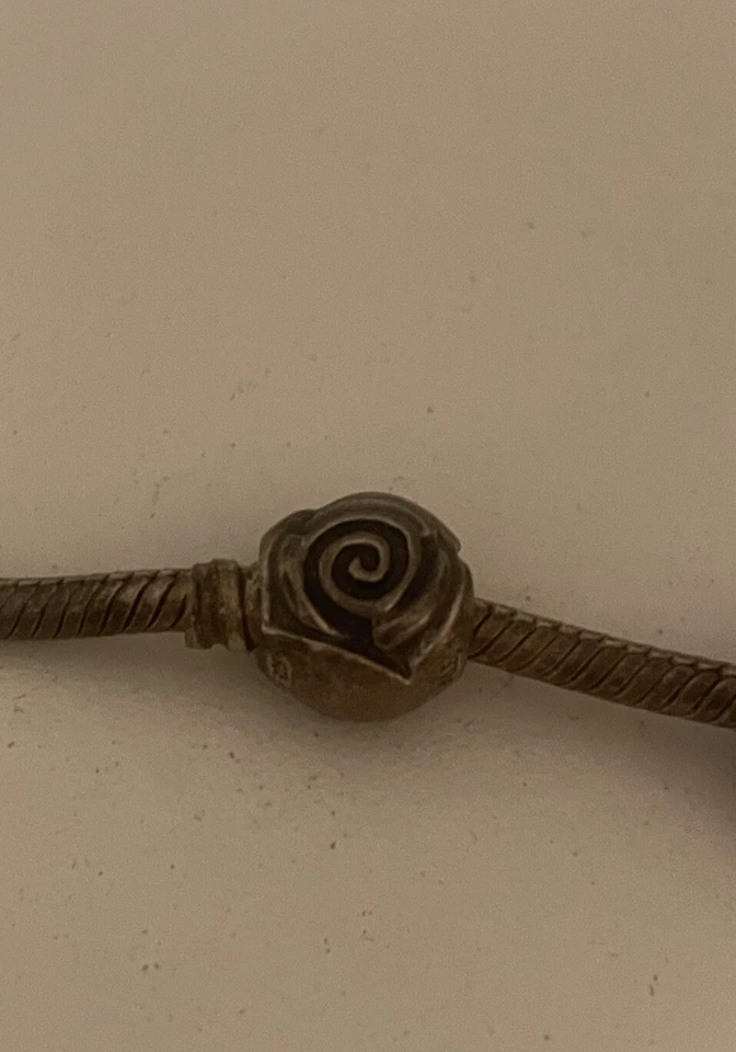 Pandora Charm Anhänger Silber Sterling Blume Motiv Bettelarmband Flower Rund - Bild 1 von 3