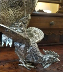 Hahn aus versilbertem Metall  - Bild 1 von 6