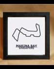 Marina Bay F1 Track - Box Framed - 8x8 inch Frame - 3D Print - Singapore F1
