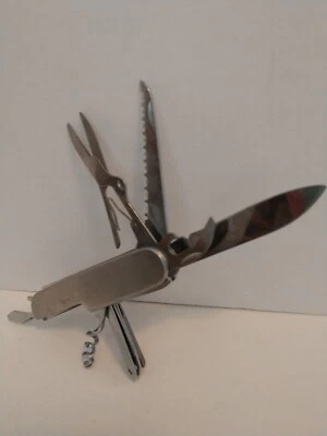 Navaja de Bolsillo Multiusos 3.5 en Caja de Acero 10 Funciones Diferentes Gran Forma Foto 1 de 4