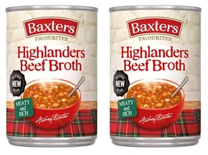 Baxters Favourites Highlanders Beef Broth Tinned Soup 400g PACK OF 2 - Picture 1 of 2