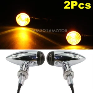 2x aluminium Mini 2" Bullet Turn Signals For Kawasaki Vulcan 800 VN800B Classic - Picture 1 of 5