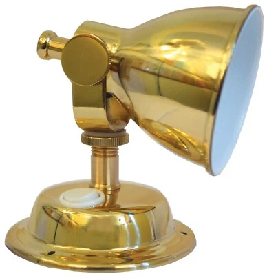 12 Volt LED Brass Bunk Reading Light Boat/RV/Caravan With Switch  - Image 1 of 4