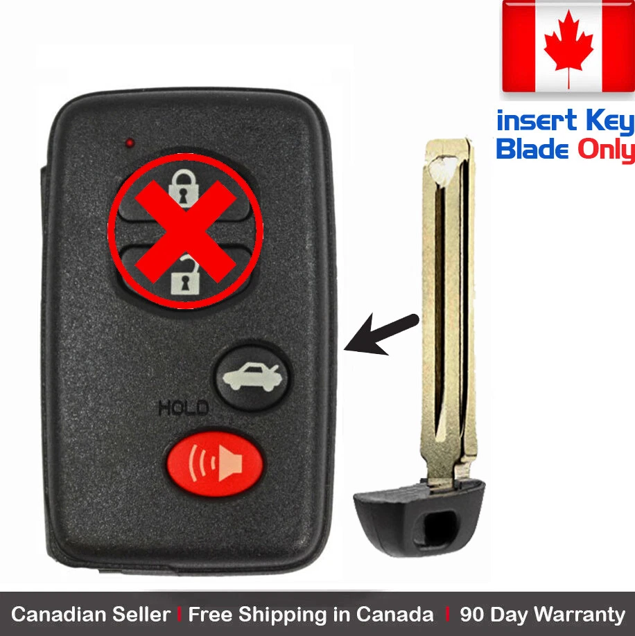1 New Replacement Keyless KeyFob For TOYOTA PROXIMITY REMOTE Insert Key Blade. - - Изображение 1 из 1