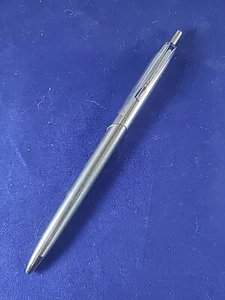 Vintage KNIGHT RITER Ballpoint Pen - Knurled Stainless Steel Cap/Barrel In Case - Picture 1 of 12