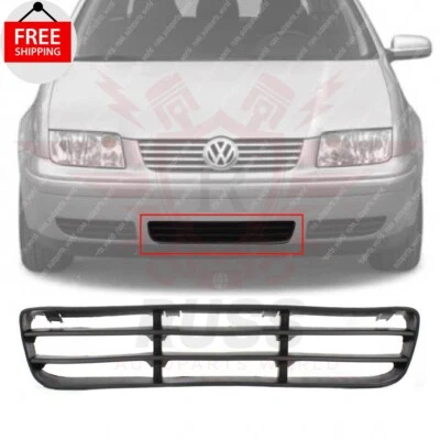 New Front Center Bumper Grille Primed Black Fits 1999-2005 Volkswagen Jetta Foto 1 de 4
