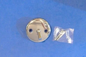 CHROME PLATED TRIP LEVER FACE PLATE WITH SCREWS TUB AND SHOWER AQUA PLUMB - Picture 1 of 2