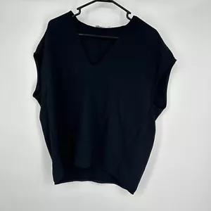 Everlane Women's Blouse Black Size 8 Short sleeve - Picture 1 of 4