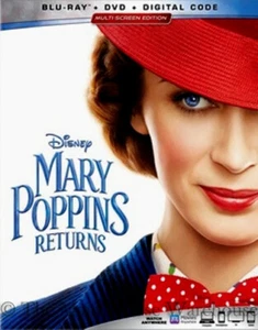 Authentic Disney Mary Poppins Returns Blu-ray DVD Digital Copy Code Emily Blunt - Picture 1 of 4