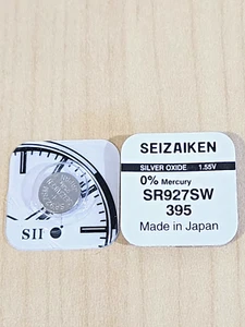 2 pcs single packs Seiko 395 SR927SW SR927 Silver Oxide Watch Battery Japan - Picture 1 of 4