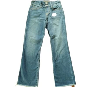 Arizona Jean Company High rise Kick flare jeans raw hem junior's size 3 NEW TAGS - Picture 1 of 13