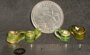 Casa de muñecas Miniatura verde glaseado tazas mexicanas tazas arte popular 1:12 #5590 variará - Imagen 1 de 5