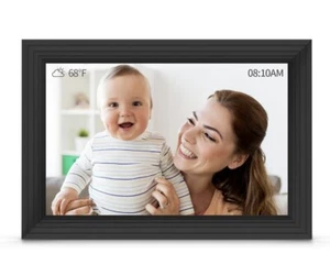 SAIWAN WiFi Digital Picture Frame 10.1" Photo Built-in 32GB Storage Auto-Rotate - Picture 1 of 6