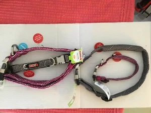 Dog collar Kong reflective rope collar, flat or round, metal buckle. ON SALE🐾🐾 - Picture 1 of 6