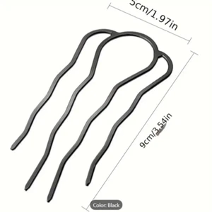 6 piezas peines laterales para el cabello para mujer pinza de tenedor de cabello vintage en forma de U horquillas giratorias - Imagen 1 de 5