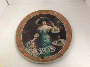Vintage Pepsi Gibson Girl Serving Tray 1973 Double Dot - Picture 1 of 6