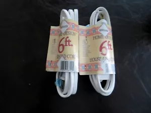 Two Woods Home Design 6-Ft Household Extension Cords NEW Old Stock White #06142 - Picture 1 of 5
