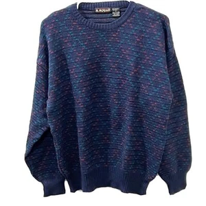 Suéter Pullover M. Mcmullin Para Hombres De Colección Azul Acrílico Mezcla de Lana Suéter Talla L - Imagen 1 de 9