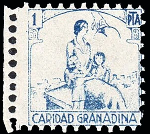 Granada - Guerra Civil - Em. Local Nacional - Allepuz ** 26 - Bild 1 von 1