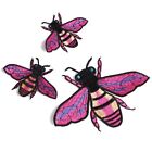 Purple Bee Embroidered Patches DIY Clothing Applique Garment Craft Accessories