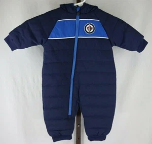 NHL Winnipeg Jets Baby Infant Boy Blue Insulated Bunting One Piece Size 6-9 Mo - Picture 1 of 3