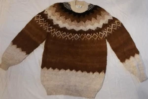 100% Llama Men's Pullover Sweater XL Bolivia - Kantuta Exports VTG - Picture 1 of 7