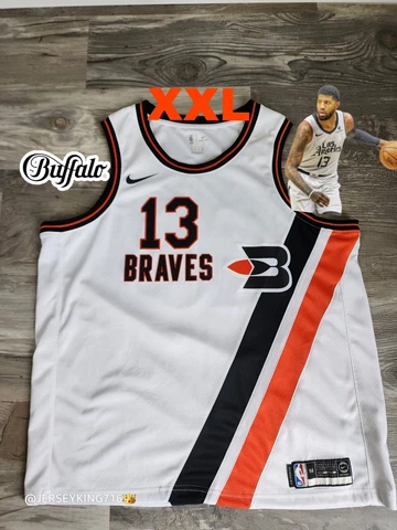 🔥🦬 Nike Buffalo Braves LA Clippers Paul George Swingman HWC Jersey Mens XXL Cover