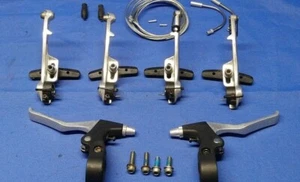 LeeChi TX115 Set Freno a V per Bicicletta Anteriore e Posteriore Argento e Nero - Foto 1 di 6